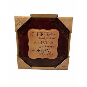 Layered Glass Wall Plaque Hanging Wall Decor New View 2010 Size 9 Inch X 9 Inch